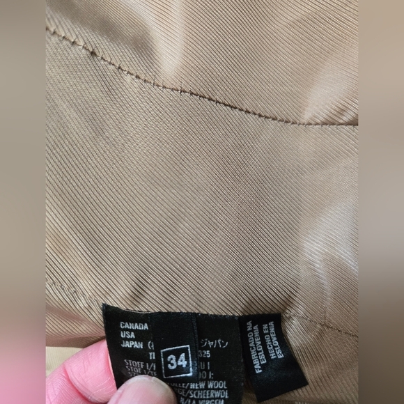 LAURÈL lightweight Wool and Angora Tan Brown Blazer. Size 34/ Small - Picture 11 of 14